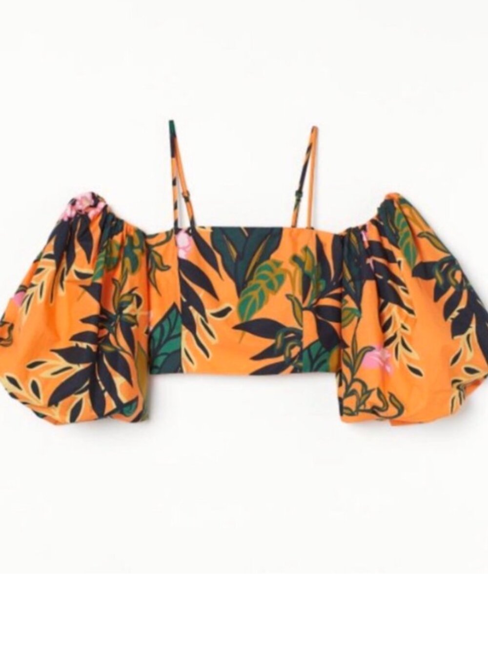 Set H&M Leaf Palm Cotton Top & Skirt Colorful Tropical - Picture 2 of 16